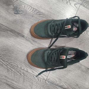 Airwalk Green and Brown Low-Top Sneakers
